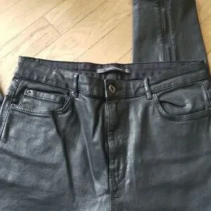Zara | Jeans | Nwot Zara Waxed Jeans With Zippers | Poshmark